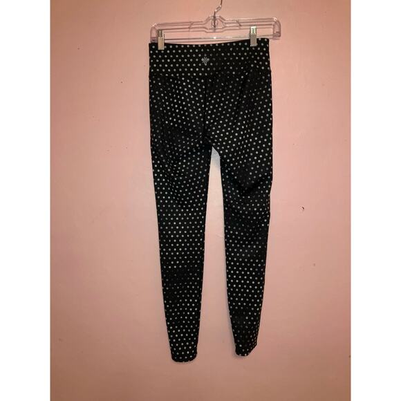 Athleta black with white polka dots activewear leggings size XS - Picture 4 of 5